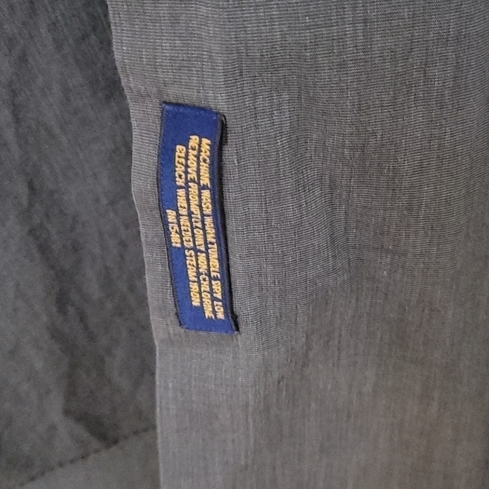 3/$30 TOMMY HILFIGER 1990s Cotton Dark Gray Button Down Dress Shirt - Picture 3 of 7